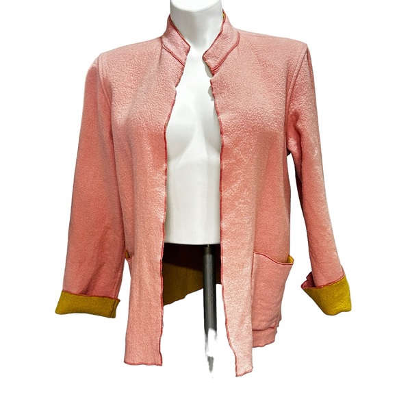 Vintage Bernard Holtzman Harve Bernard Women's Color Block Wool Blend Fleece - Picture 5 of 10